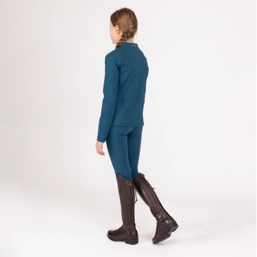 Capa base de invierno de manga larga Aubrion Equestrian para joven jinete Azul Estate Capa base de invierno de manga larga Aubrion Equestrian para joven jinete Azul Estate