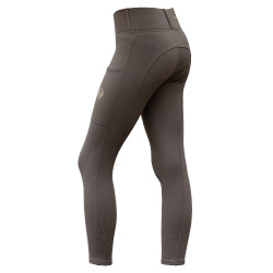 Legging ecuestre Covalliero AH26 mujer Chocolate con leche Gris