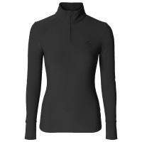 Camiseta Activa de Cuello Alto AH26 Mujer Negro