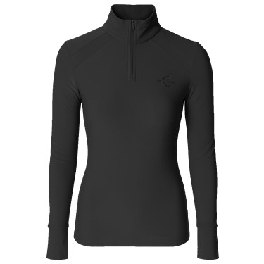 Camiseta Activa de Cuello Alto AH26 Mujer Negro