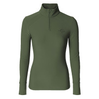 Camiseta Activa de Cuello Alto AH26 Mujer Verde bosque