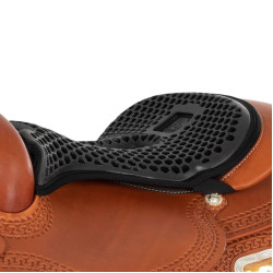 Cubreasiento Acavallo Ortho-Pubis Western Hexagonal Gel 20 mm Dry-Lex Negro Cubreasiento Acavallo Ortho-Pubis Western Hexagonal Gel 20 mm Dry-Lex Negro