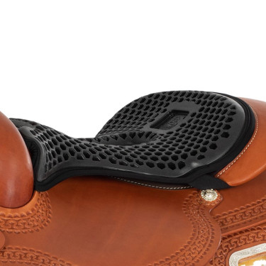 Cubreasiento Acavallo Ortho-Pubis Western Hexagonal Gel 20 mm Dry-Lex Negro Cubreasiento Acavallo Ortho-Pubis Western Hexagonal Gel 20 mm Dry-Lex Negro