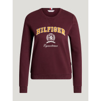 Sudadera Campus para mujer Tommy Hilfiger Equestrian Burdeos intenso