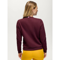 Sudadera Campus para mujer Tommy Hilfiger Equestrian Burdeos intenso