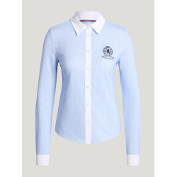 Camisa Perkins para mujer de rayas elásticas Tommy Hilfiger Equestrian