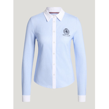 Camisa Perkins para mujer de rayas elásticas Tommy Hilfiger Equestrian