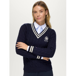 Jersey de mujer con cuello de pico de ochos Roseville Tommy Hilfiger Equestrian