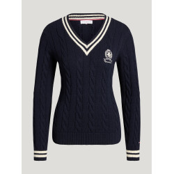 Jersey de mujer con cuello de pico de ochos Roseville Tommy Hilfiger Equestrian