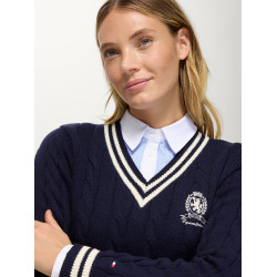 Jersey de mujer con cuello de pico de ochos Roseville Tommy Hilfiger Equestrian