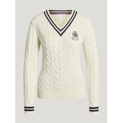 Jersey de mujer con cuello de pico de ochos Roseville Tommy Hilfiger Equestrian