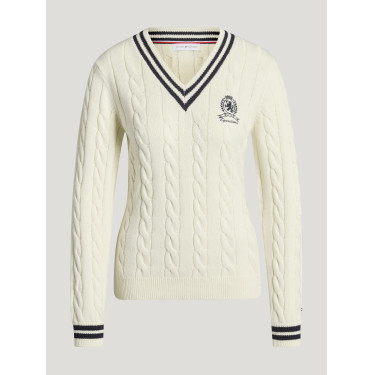 Jersey de mujer con cuello de pico de ochos Roseville Tommy Hilfiger Equestrian