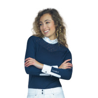 Polo mujer Cassia Flags & Cup manga larga Azul marino