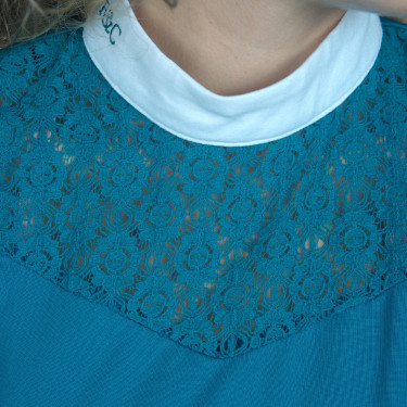 Polo mujer Cassia Flags & Cup manga larga Azul esmeralda