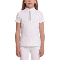 Camisa de concurso ecuestre niña manga corta rosa 160