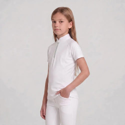 Camisa de concurso para niña clásica de manga corta con brillo Viejo rosa talla 160 niño Blanco Camisa de concurso para niña clásica de manga corta con brillo Viejo rosa talla 160 niño Blanco
