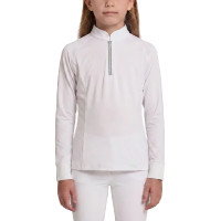 Camisa de concurso ecuestre niña manga larga rosa 160