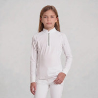 Camisa de concurso ecuestre niña manga larga rosa 160