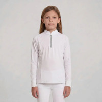 Camisa de concurso ecuestre niña manga larga rosa 160