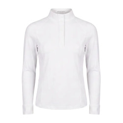 Camisa de concurso para niña clásica de manga larga blanca talla 160 niño Blanco