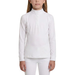 Camisa de concurso para niña clásica de manga larga blanca talla 160 niño Blanco