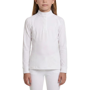 Camisa de concurso para niña clásica de manga larga blanca talla 160 niño Blanco