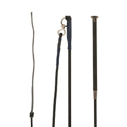Fusta de trabajo Guidance con empuñadura de cuero marrón claro 180 cm Negro