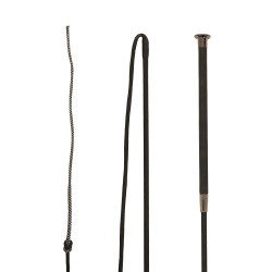 Fusta de dar cuerda Control con empuñadura de cuero marrón claro 200 cm Negro Fusta de dar cuerda Control con empuñadura de cuero marrón claro 200 cm Negro