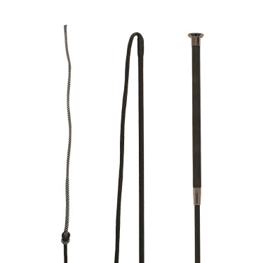 Fusta de dar cuerda Control con empuñadura de cuero marrón claro 200 cm Negro Fusta de dar cuerda Control con empuñadura de cuero marrón claro 200 cm Negro