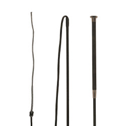 Fusta de trabajo Control con empuñadura de cuero marrón claro 180 cm Negro