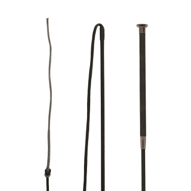 Fusta de trabajo Control con empuñadura de cuero marrón claro 180 cm Negro