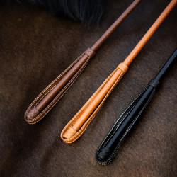 Fusta de salto de cuero 65 cm marrón claro | equi-clic
