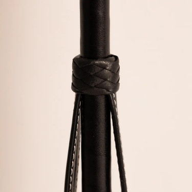 Fusta de salto Classy lisa de cuero entero marrón claro 65 cm Negro