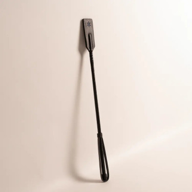 Fusta de salto Classy lisa de cuero entero marrón claro 65 cm Negro