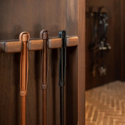Fusta de salto de cuero 65 cm marrón claro | equi-clic