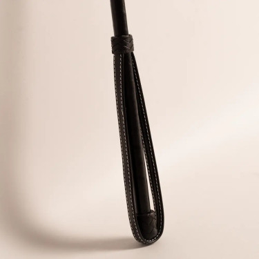 Fusta de salto Classy lisa de cuero entero marrón claro 65 cm Negro