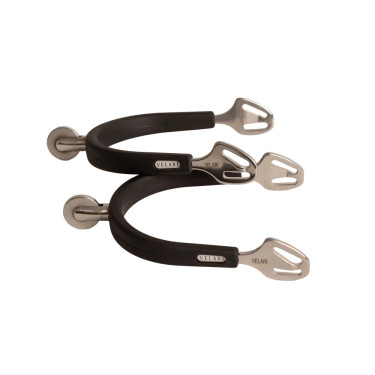 Espuelas de gran rueda de acero inoxidable con goma 30 mm Velari Acero inoxidable Plata