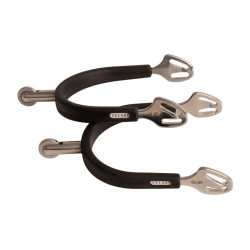 Espuelas de rueda media de acero inoxidable con goma 30 mm Velari Acero inoxidable Plata