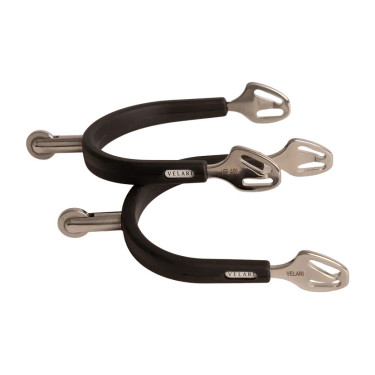 Espuelas de rueda media de acero inoxidable con goma 30 mm Velari Acero inoxidable Plata