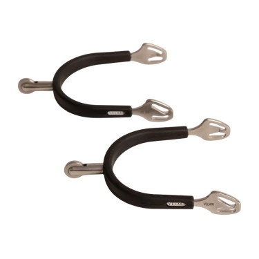 Espuelas de rueda media de acero inoxidable con goma 30 mm Velari Acero inoxidable Plata