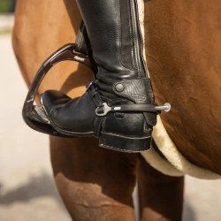 Espuelas de rueda media de acero inoxidable con goma 30 mm Velari Acero inoxidable Plata