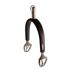 Espuelas de rueda media de acero inoxidable con goma 30 mm Velari Acero inoxidable Plata