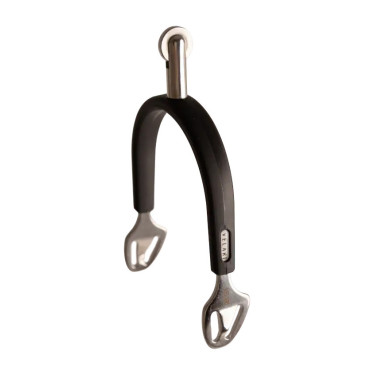 Espuelas de rueda media de acero inoxidable con goma 30 mm Velari Acero inoxidable Plata