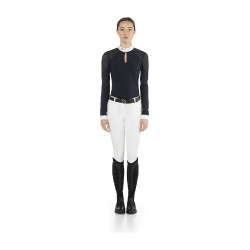 Polo de competición ecuestre mujer EGO7 Teresa manga larga