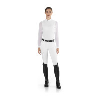 Polo de concurso Rita Ego7 de manga larga para mujer Azul marino blanco