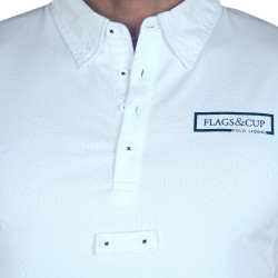 Polo hombre Cartago Flags & Cup manga larga Blanco Polo hombre Cartago Flags & Cup manga larga Blanco