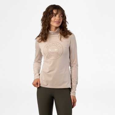 Top HV Polo Odette para mujer Tiza Beige