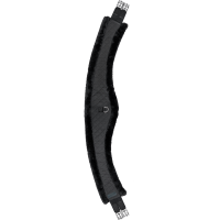 Cinch semicircular largo Waldhausen de tela acolchada Negro / negro