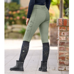 Leggings de equitación térmicos ELT Rica de forro polar para mujer Salvia Violeta
