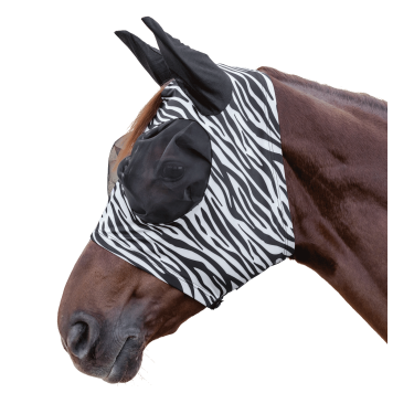 Máscara antimoscas Waldhausen Puck Zebra Negro / blanco